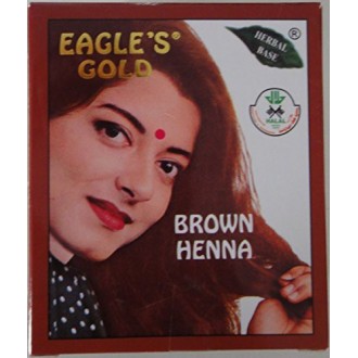 4 boîtes (10gm X 6pcs) Or Eagle - Brown Henna Couleur de cheveux / Couleur Dye Poudre Unisex (Brown)