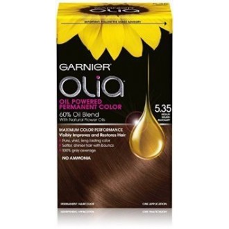 Garnier Olia Oil Powered Permanent Hair Color 5.35 Medium Golden Mahogany 2-Pack