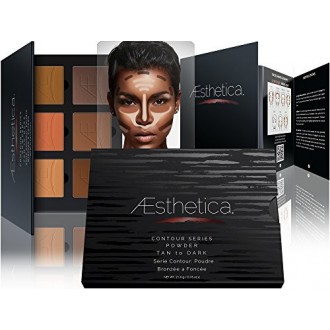 Aesthetica serie Contour - Tan a Dark polvo contorno Kit / Contorno y Destacando maquillaje paleta de- vegano y Crueldad