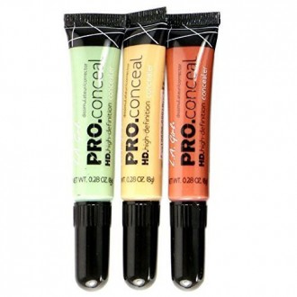 LA Girl Pro Conceal Conjunto naranja, amarillo, verde Correctores