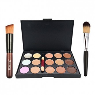 Kit Ucanbe 15 Couleur Concealer Palette Crème Contour Avec Pro Foundation Correcteur Visage Contouring poudre pinceaux de maquil