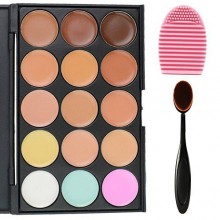 EVERMARKET 15 couleurs Professional Concealer Camouflage Palette de maquillage Contour Visage Contouring Kit + 1 PC haut de gamm