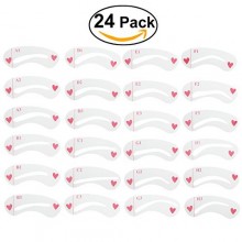 NUOLUX 8 Sets Eyebrow Stencils Eyebrows Grooming Stencil Kit Shaping Templates DIY Tools-24 pcs