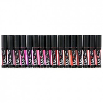 LA Girl Flat Finish Pigment Matte Lip Gloss, Set of 16 Color