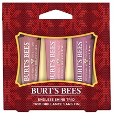 Las abejas de Burt Shine sin fin Trío Recuerdos Set, 3 brillos de labios en caja de regalo