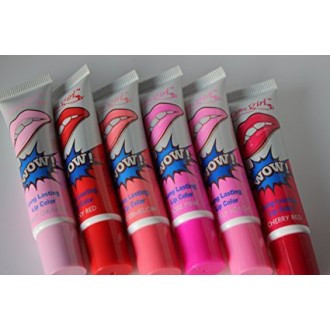 WOW Lipgloss Lip Easy Peel off Long Lasting Makeup Tattoo Set of 6