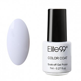 Qimisi empapa de UV LED de color del polaco del gel de la laca de uñas de arte de la manicura francesa 7ml 1323 Blanca