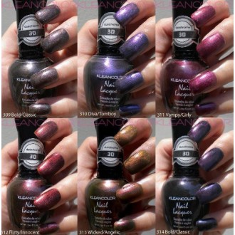 NUEVA Kleancolor 3D Duochrome UÑAS DE LOTE 6 LACA LA ERA CROMÁTICO KNP17 + Pendiente libre por Kleancolor