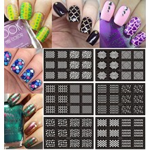 Ejiubas 12 Pcs 24 Different Designs Easy Nail Art Nail Vinyls Nail Stencil Sheets Stencil Stickers Set