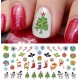 Christmas Holiday Assortment Water Slide Nail Art Decals Set 6- Salon Quality 5.5" X 3" Sheet!