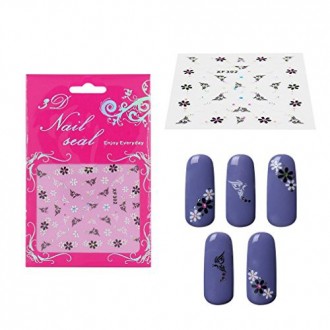 Elite99 3D design Nail Art Stickers avec strass Collection Astuce Decal manucure 302