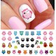 Owl Assortiment Nail Stickers Art Toboggan Nombre Set 1 - Salon Qualité!