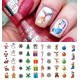 Christmas Holiday Assortment Water Slide Nail Art Decals - Salon Quality 5.5" X 3" Sheet!