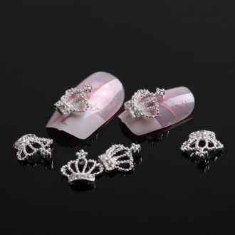 350buy 10pcs 3D Nail Art alliage strass Couronne Perles Glitters Autocollants bricolage Décoration