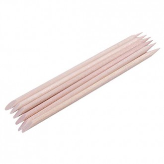 GUAngqi 100pcs Mini Nail Art Orange Wood Stick Cuticle Remover Polish Manicure Tool