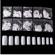 Lingstar 500pcs Fake Nails Natural Color Artificial Full Cover False Nail Tips (White)