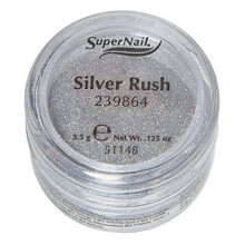 SuperNail Glitter, Silver Rush, 0,125 Ounce