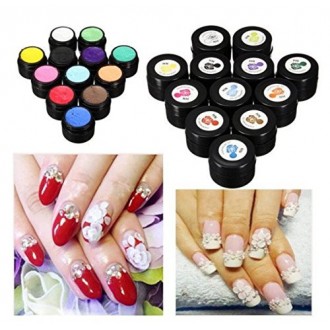 3D UV Manicure Gel Sculpture Design Nail Art Tip Glue Creative Decoration 12 Colors (Color:3) by Lovestore2555