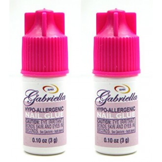 Gabriella hypoallergénique colle à ongles .1 Oz (Pack 2)