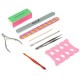 Nail Anself 10Pcs Professional Art Set manucure Outils Kit lime à ongles Buffer Toe Finger Separator cuticules Fork Pusher Nippe