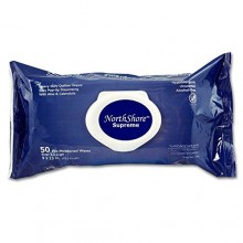 NorthShore Supreme Heavy-Duty Quilted Wipes, X-Large, Case/300 (6/50s)