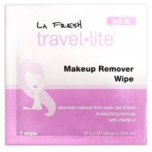 La Maquillage Frais Remover Wipes Voyage Cleansing - Natural, Biodegradable, Lingettes, visage étanche avec la vitamine E -