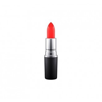 Mac BARBEQUE ~ vivo del lápiz labial de color rojo anaranjado