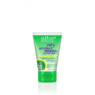 Alba Botanica Très émolliente, Fragrance Sunscreen minérale gratuite SPF 30, 4 Ounce