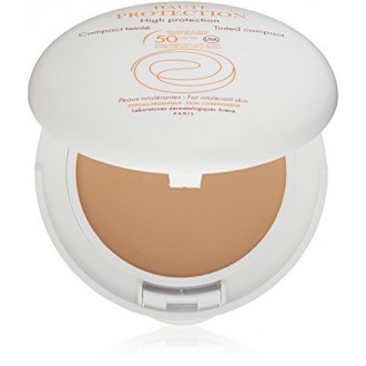 Eau Thermale Avène Alta Protección Tinted Compacto SPF 50 de protección solar, beige, 0.35 Oz.