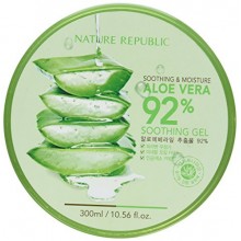 République Nature New Apaisant &amp; Moisture Aloe Vera 92% Gel, 10,56 Fl Oz