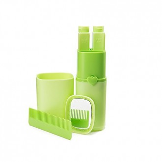 Eslite Portable Business Trips Handy Travel Wash Supplies Toothbrush Box Plastic (Green)