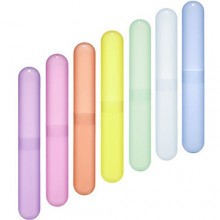 BCP Pack of 7 Different Color Plastic Toothbrush Case/Holder for Travel Use