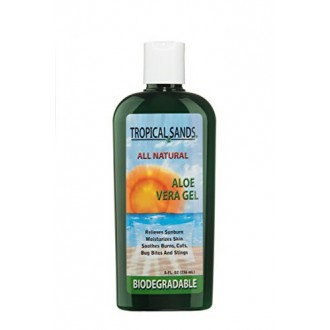 Tropical Sands Todo Natural Aloe Vera Gel - 100% puro de Aloe Vera Gel, biodegradable, 8 fl oz