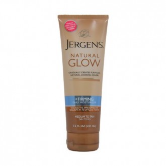 Jergens Natural Glow + Fermeté Hydratant quotidien moyen à Tan Skin Tones 7,5 oz