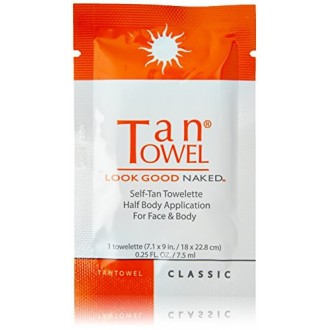 Tan Toalla medio cuerpo Toallitas, Classic 0,25 Fl. Onz. (Pack de 10)