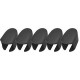 5 Pcs Outdoor Travel Use Plastic Makeup Brush Protective Cover Cap for Toothbrush Style Oval Head Shaped Makeup Brush Black