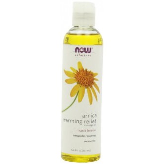 NOW Foods Arnica Warming Huile de massage Relief, 8 oz