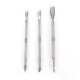 Manucure Pédicure Set - TOOGOO (R) 3Pcs Nail Art en acier inoxydable cuticules Spoon Remover Pusher manucure pédicure