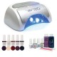 Pro Gel Nail Kit Salon polonais Gelish avec 18G lampe, Kit Basix et 5 couleurs