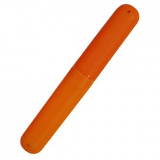 LiveZone diverso color portátil Caso plástico del cepillo de dientes / sostenedor para el uso de viaje, 3 PC (naranja)