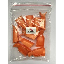 Yimart® 10pc plastique acrylique Nail Art Soak Off Cap clip Uv Gel Polish Remover Wrap Cleaner clip Cap Tool (Orange)