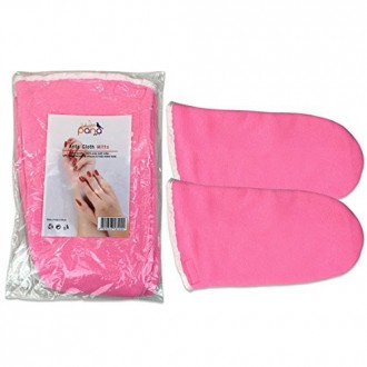 Pana® Marque réutilisable * PINK * thermique en tissu Mitaines isolés avec velcro pour les traitements de paraffine Heat Therapy