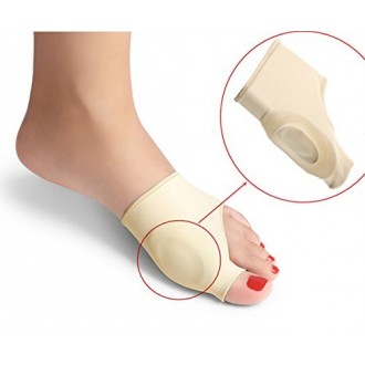 Aokbean Durable Elastic Gel Lined Bunion Protector Sleeve Corrector Pad for Adult -1 Pair (023 Nude)