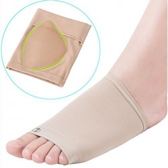 Aokbean Comfort Gel Arch Pads Skin Arch Band Gel Plantar Fasciitis Sleeve Support Foot Brace for Flat Feet - 1 Pair (030