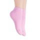 Bucky Aloe-Infused Moisturizing Comfortable Spa Socks for Pedicure Protection, Pink, 0.15 Pound