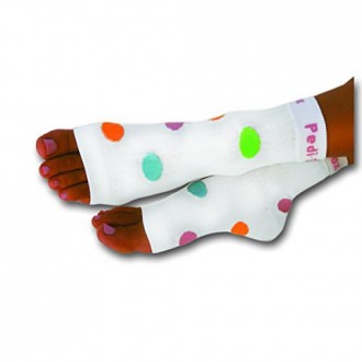 Pedi Sox White w/ Four Fruit Flavor Polka-Dots