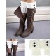 OVERMAL Useful Women Winter Leg Warmer Button Crochet Knit Boot Socks Topper Cuff