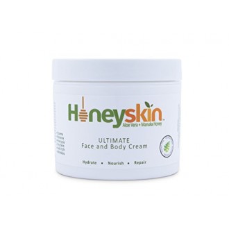 Honeyskin Organics Aloe Vera + Miel de Manuka visage et crème pour le corps pour la rosacée, l'eczéma, le psoriasis, éruptions c