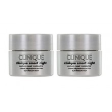 Clinique intelligente Nuit Custom-Repair Hydratant Crème à sec Peau mixte - 1 oz / 30ml (2 x 0,5 oz / 15ml chacun)