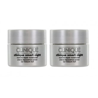 Clinique intelligente Nuit Custom-Repair Hydratant Crème à sec Peau mixte - 1 oz / 30ml (2 x 0,5 oz / 15ml chacun)